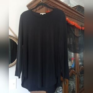 Joan Vass Black Long Sleeve Top - XL